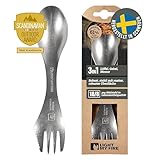 Light My Fire Göffel Edelstahl Spork, langlebiges Campingbesteck Edelstahl...