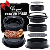 Bugucat Burgerpresse, Burger Pattie Presse 3 in 1 Set,Hamburgerpresse...