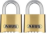 ABUS Zahlenschloss 180IB/50 - Vorhängeschloss aus Messing - wetterfest -...