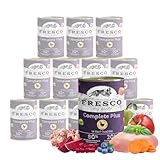 FRESCO Dog Nassbarf Complete Plus Huhn 12x400g | fleischiges &...