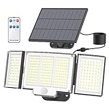 SIGRILL Solarlampen für Außen, Solar Strahler Solarleuchte mit...