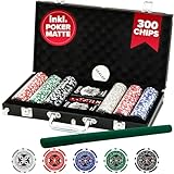 Kyto Pokerkoffer 300-tlg. Poker Set - Ideales Texas Holdem Set - Mit...