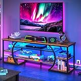 YITAHOME 160cm TV Schrank mit 2 AC & 2 USB Steckdose für Fernseher bis 70...