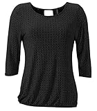 TrendiMax Damen T-Shirt Kurzarm Blusen Shirt mit Allover-Minimal Print Lose...