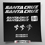 Aufkleber-Set kompatibel mit Rahmen Santa Cruz MTB Mountainbike und Helm |...