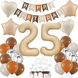 Luftballon 25 Geburtstag Creme, Luftballon 25 Geburtstag Nude, 25...