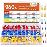 Gorffy Ringkabelschuhe, 260 Stücke Kabelschuhe, 0,5-6mm² Ringösen...