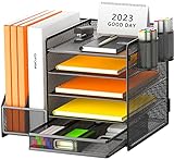 Restorgan Schreibtisch Organizer mit Aktenhalter, 5-stufiger Papier...