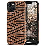 Tasikar Handyhülle Kompatibel mit iPhone 13 mini Hülle, Lede und Holz...