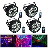 4PCS LED Par Strahler 36 LED 72W Discolicht Partylicht RGB DMX512 mit...