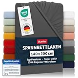 Blumtal® Spannbettlaken 140x200 cm - Bettlaken aus Microfaser - Oekotex...