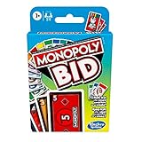 Monopoly Das Spiel Bid, Schnelles Kartenspiel für Familien und Kinder ab 7...