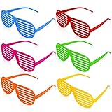 Ainiv 6 Paar Shutter Shades Brille, Transparente Candy Color Sonnenbrille...
