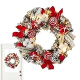 MWZBTG Led Weihnachtskranz, 30 X 30 X 5 cm Weihnachtskranz Mit Beleuchtung,...