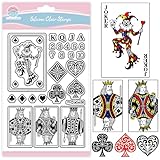 GLOBLELAND Spielkarten Stempel Für Scrapbooking Silikonstempel Mit König...