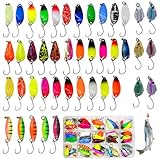 mizikuu 43 Stück Fishing Forellen Spoon, 2.0-3.5g Trout Fishing Spoon...
