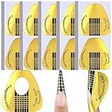 200 Stück Nagelschablonen für Gelnägel, Selbstklebende Modellier...