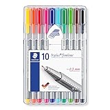 STAEDTLER Fineliner triplus, superfeine, metallgefasste Spitze,...