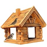 VOGELHAUS aus Holz Vogelhäuschen Vogelhäuser Vogelfutterhaus (Kiefer +...