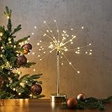 MARELIDA LED Stern Feuerwerk - Dekoleuchte - stehend - 90 warmweiße LED -...