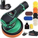 ETOOLAB Akku Poliermaschine LCD, Poliermaschine Auto Set 22 pcs, Exzenter...