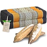 livasia Block Yogakissen eckig - 17x34x12cm - Meditationskissen mit Kapok,...