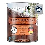 colourPlus® Holzschutzlasur (750ml, farblos) seidenglänzende Holzlasur...