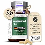 Lungenkraut Kapseln - 5 Fach Kombi mit Eukalyptus und NAC Acetyl-Cystein -...