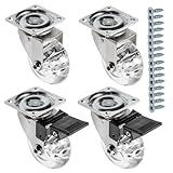 GTV - Möbelrollen BRAZIL, Lenkrollen, 4 Stück set Rollen für Möbel: 2x...