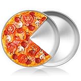 HaWare Pizzablech, Rund Pizzaform 30cm Edelstahl Pizza Backblech 2 Stück...