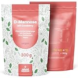 D-Mannose Pulver mit Cranberry - 300g optimal hochdosiert & auflösbar in...