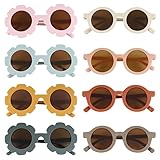 Kinder Sonnenbrille - 8 Stück Runde Blumen Geformt Brille, Retro...