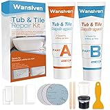 Wansiven Fliesenreparaturset Weiß, 100g Emaille Reparatur Set,...