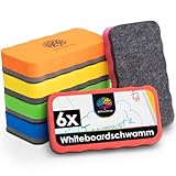 OfficeTree 6x Whiteboard Schwamm Magnetisch - 6 Farben - Whiteboard...