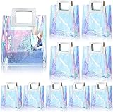 LATERN 10 Stück Schillernde Geschenktüten mit Ledergriff, 21CM x 20CM x...