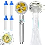 Wassersparende Hochdruck-Dusche, Propeller-Duschkopf mit 4 neuen...