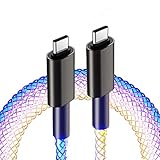 GELRHONR Fließendes LED USB Typ c Ladekabel 66 W, RGB Glowing Gradual...