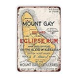 Metall-Blechschilder, Motiv: Mount Gay Eclipse Rum, Vintage-Wanddekoration,...