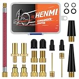 HENMI Fahrradventil Adapter Set, Alle Ventiladapter Fahrrad, Autoventil...