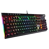 Redragon K580 VATA RGB LED Blaue Schalter Mechanische Gaming Tastatur, US...