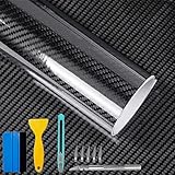 Foneso 6D Carbon Folie,Schwarz mit Werkzeug,300 x 30cm, Selbstklebend...