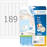 HERMA 4333 Universal Etiketten, 25 Blatt, 25,4 x 10 mm, 189 pro A4 Bogen,...