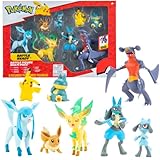 Pokemon Figuren Set 8 Pack – 5-11 cm Figur – Garchomp, Pikachu, Eevee,...