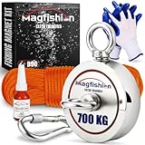 Magfishion - Magnetfischen Set – 700 kg - Ø94mm - Neodym Magnet -...