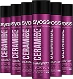 Syoss Haarspray Ceramide Complex Haltegrad (6 x 400 ml), mega starkes...