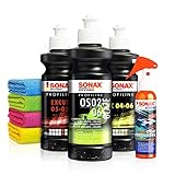 Politur Set: Sonax ExCut 05-05 + Ex 04-06 + OS 02-06 (je 250ml) + Sonax...