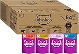 Whiskas Senior 7+ Katzennassfutter Gemischte Auswahl in Gelee, 84...