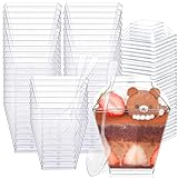 Dawumin Dessertgläser Wiederverwendbar, 50 Stück Dessertbecher mit Deckel...