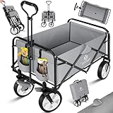 KESSER® Bollerwagen faltbar Handwagen Transportkarre max. 150kg Tragkraft...