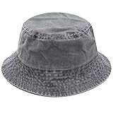 Yixda Vintage Cotton Fischerhut Sonnenhut Washed Retro Outdoor Bucket Hat...